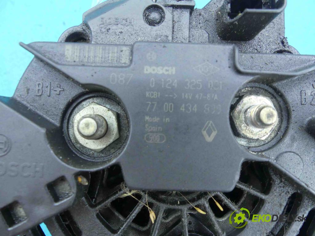 Renault Megane I 1995-2003 1.6 16v 107 HP manual 79 kW 1598 cm3 4- Alternator 0124325031 (Alternátory)
