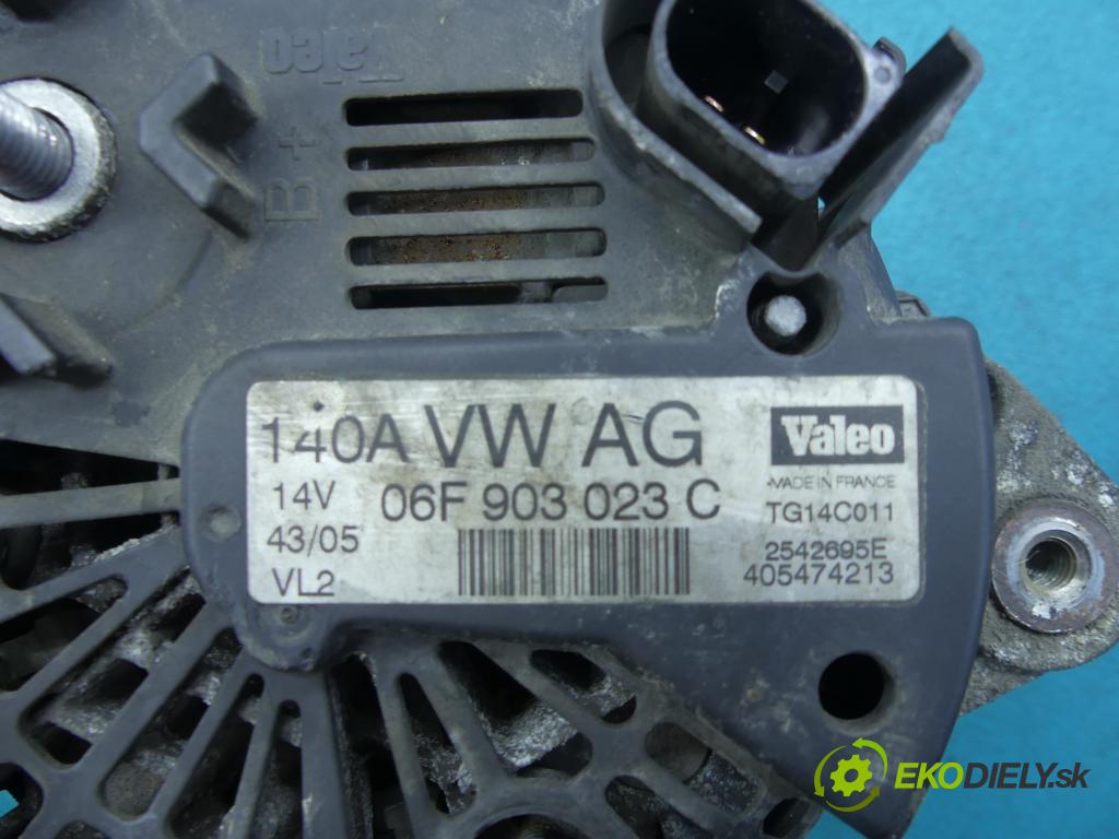 Vw Golf V 2003-2009 1.6 8V 102 HP manual 75 kW 1595 cm3 5- Alternator 06F903023C (Alternátory)