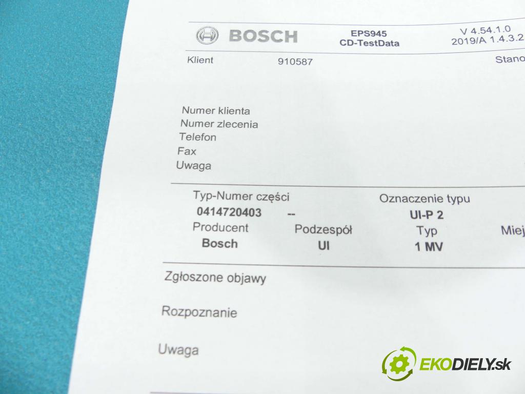 Vw Touran I 2003-2015 2.0 tdi 136 HP manual 100 kW 1968 cm3 5- vstrekovacie čerpadlo 0414720404 (Vstrekovač paliva)