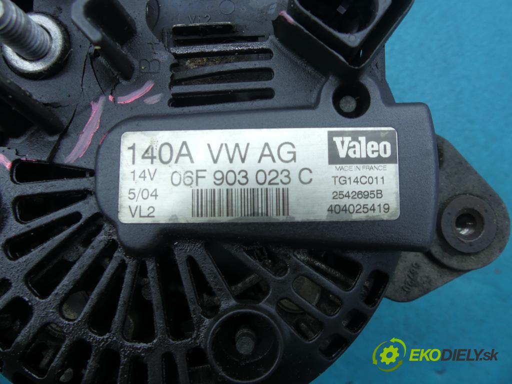 Vw Touran I 2003-2015 2.0 tdi 136hp manual 100 kW 1968 cm3 5- Alternator 06F903023C (Alternátory)