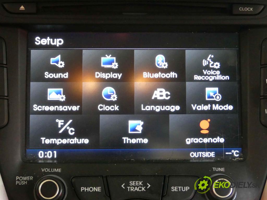 Hyundai Veloster 2011-2018 1.6 GDI 140 HP manual 103 kW 1591 cm3 4- Radio 96560-2V720 (Audio zariadenia)