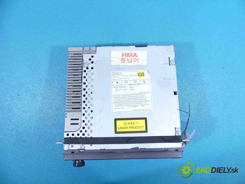 Hyundai Elantra 2.0 16v 143 HP automatic 105 kW 1972 cm3 4- Radio 96160-2D105A (Audio zariadenia)