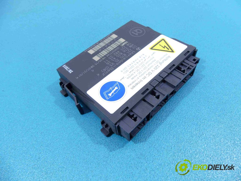 Mercedes S W221 05-13 5.5 V8 387KM automatic 285 kW 5461 cm3 4- modul řídící jednotka 2218703593 (Ostatní)