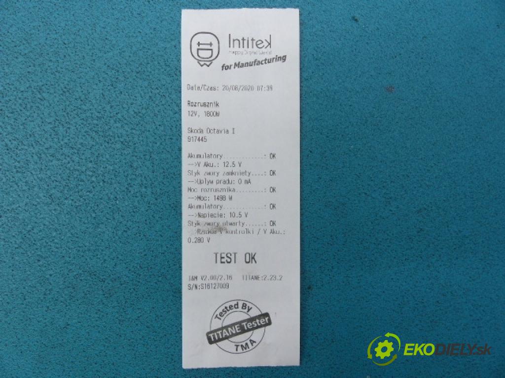 Skoda Octavia I 1996-2010 1.9 tdi 110 hp manual 81 kW 1896 cm3 5- startér: 0001125012 (Startéry)