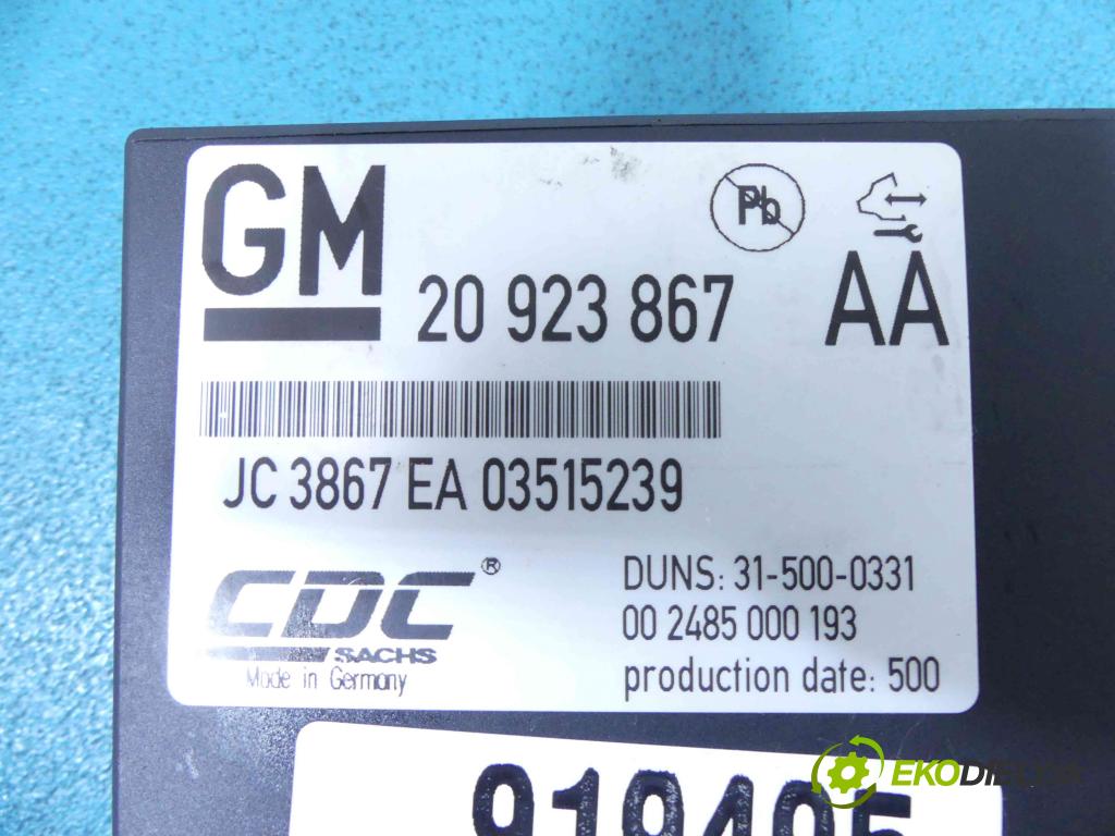 Opel Insignia 08-17 2.0 cdti 160 HP manual 118 kW 1956 cm3 5- modul riadiaca jednotka 20923867 (Ostatné)