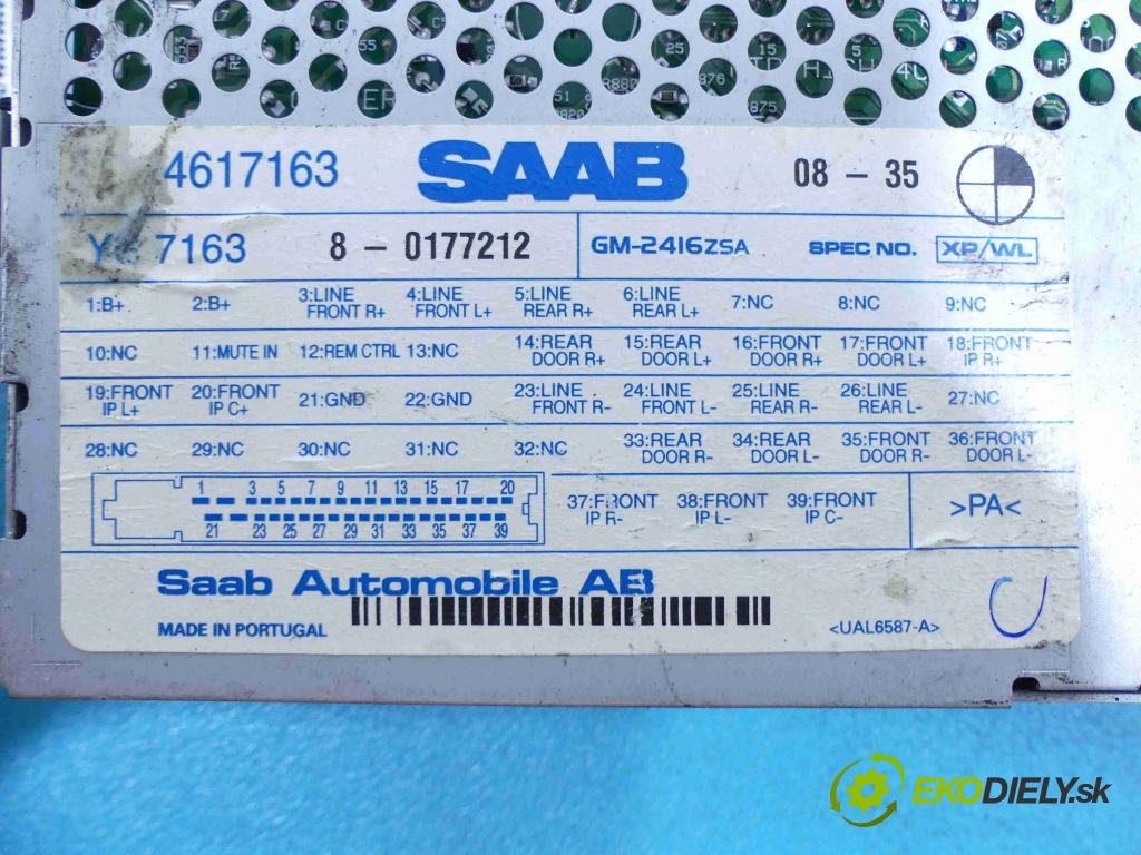 Saab 9-5 2.0 TB 150 HP manual 110 kW 1985 cm3 4- Zesilovač: 4617163 (Zosilňovače)