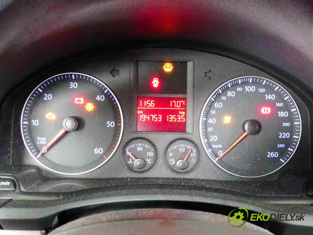 Vw Golf V 2003-2009 1.9 tdi (BKC) 105 HP manual 77 kW 1896 cm3 5- prístrojovka/ budíky A2C53023102 (Prístrojové dosky, displeje)