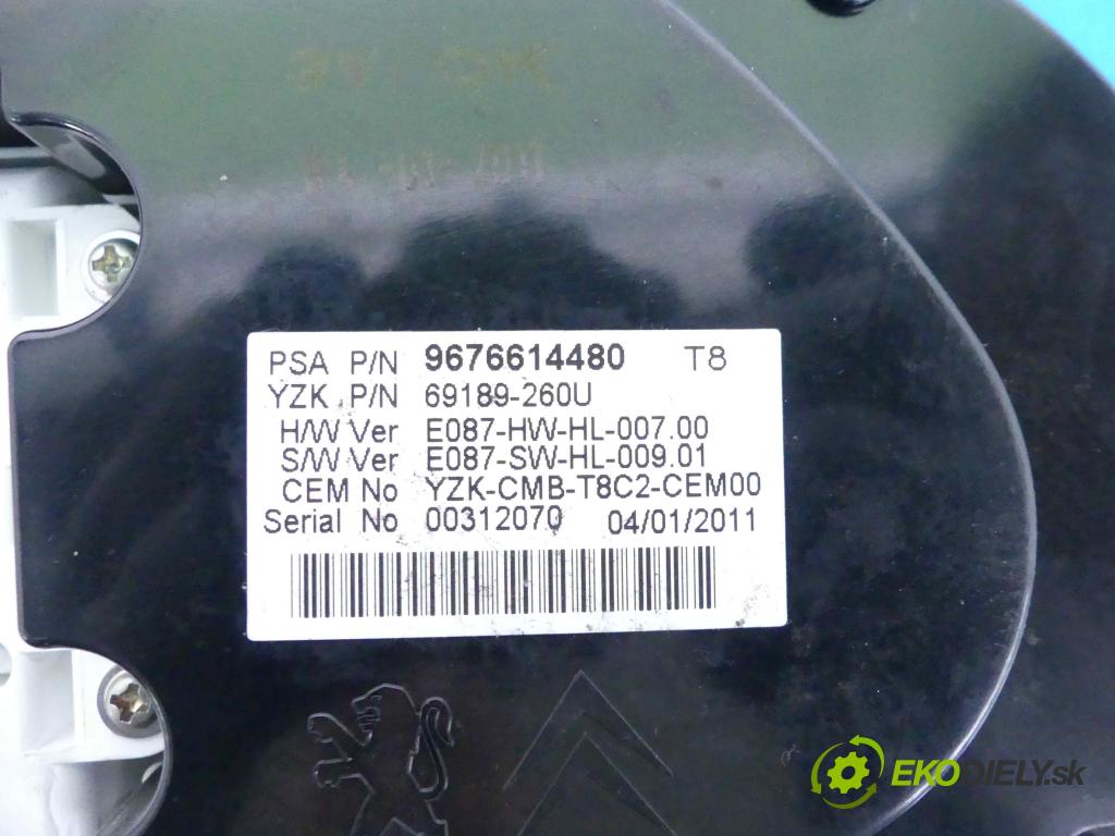 Peugeot 5008 I 2009-2017 1.6 THP 156 HP manual 115 kW 1598 cm3 5- prístrojovka/ budíky 9674982480 (Prístrojové dosky, displeje)