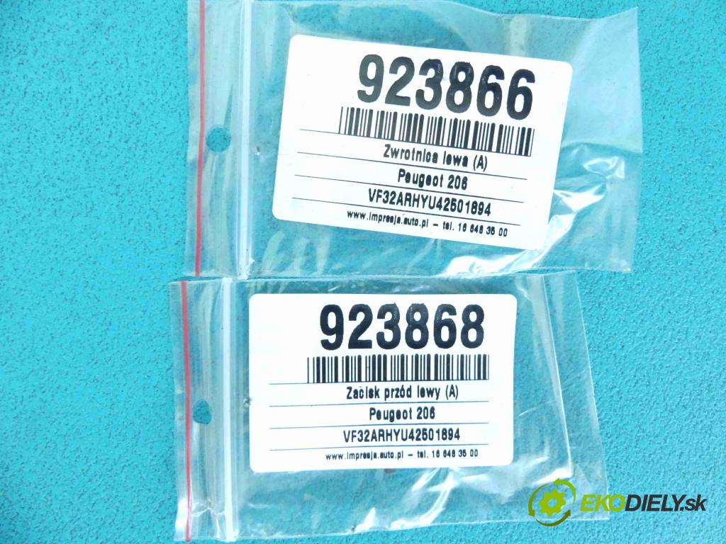 Peugeot 206 2.0 hdi 90 HP manual 66 kW 1997 cm3 5- brzdič predné ľavý  (Ostatné)