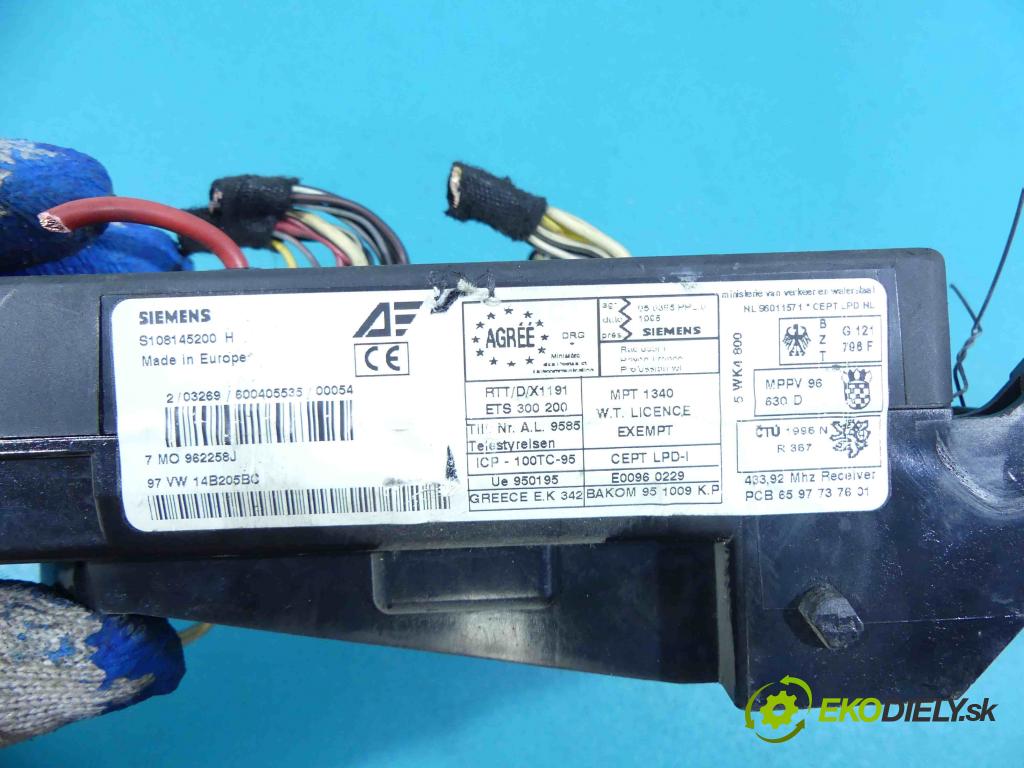 Ford Galaxy 1995-2006 1.9 tdi 90 HP manual 66 kW 1896 cm3 5- modul riadiaca jednotka 7M0962258J (Ostatné)