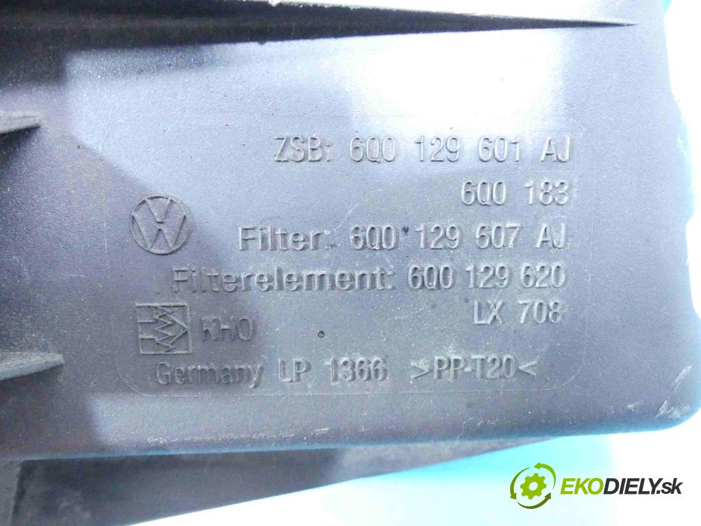 Seat Ibiza III 6L 2002-2008 1.9 tdi 131 hp manual 96 kW 1896 cm3 5- obal filtra vzduchu 6Q0129607AJ (Kryty filtrů)