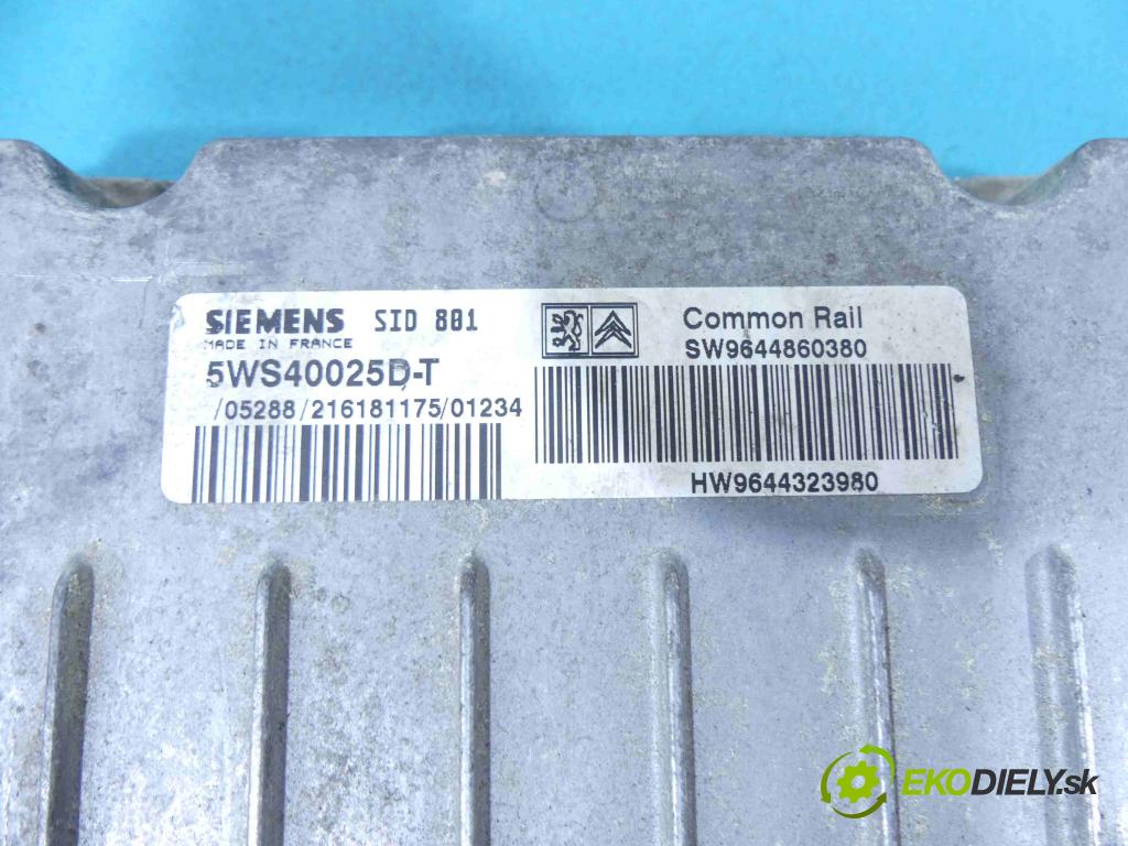 Peugeot Partner I 1996-2008 2.0 hdi 90 HP manual 66 kW 1999 cm3 5- Jednotka riadiaca 9644860380