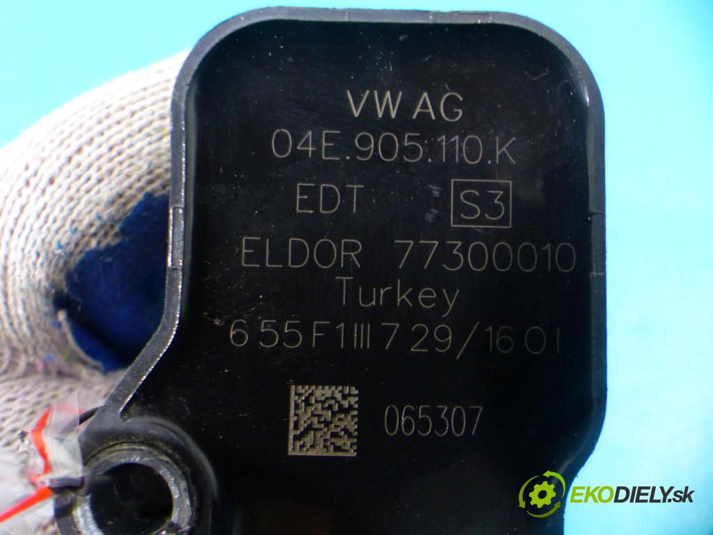 Skoda Octavia III 2013- 1.2 TSI (CYVA) 86 HP manual 63 kW 1197 cm3 5- cievka zapaľovacia 04E905110K (Zapaľovacie cievky, moduly)