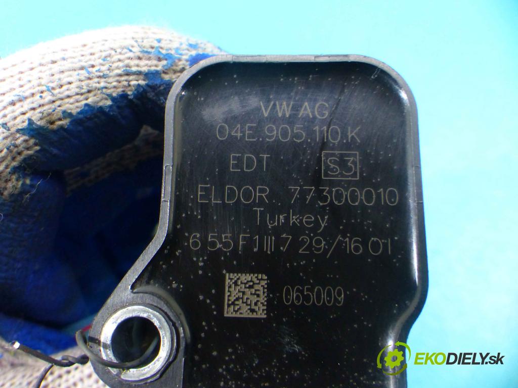 Skoda Octavia III 2013- 1.2 TSI (CYVA) 86 HP manual 63 kW 1197 cm3 5- cievka zapaľovacia 04E905110K (Zapaľovacie cievky, moduly)