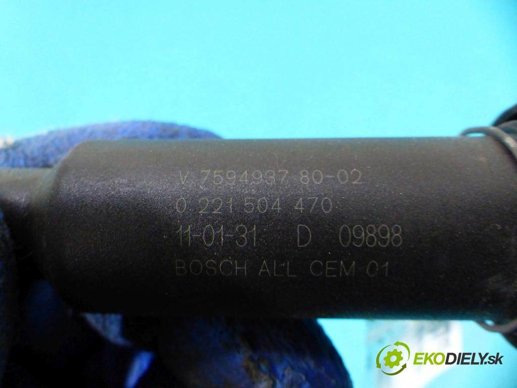 Citroen DS3 2010-2016 1.6 16v 120 HP manual 88 kW 1598 cm3 3- cievka zapaľovacia 0221504470 (Zapaľovacie cievky, moduly)