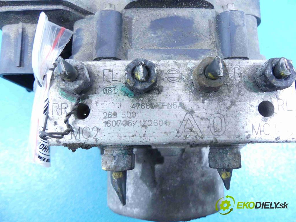 Nissan Micra K13 2010-2017 1.2 12v (HR12, JHQ, XH5) 80 HP manual 59 kW 1198 cm3 5- čerpadlo abs 0265956096 (Pumpy ABS)