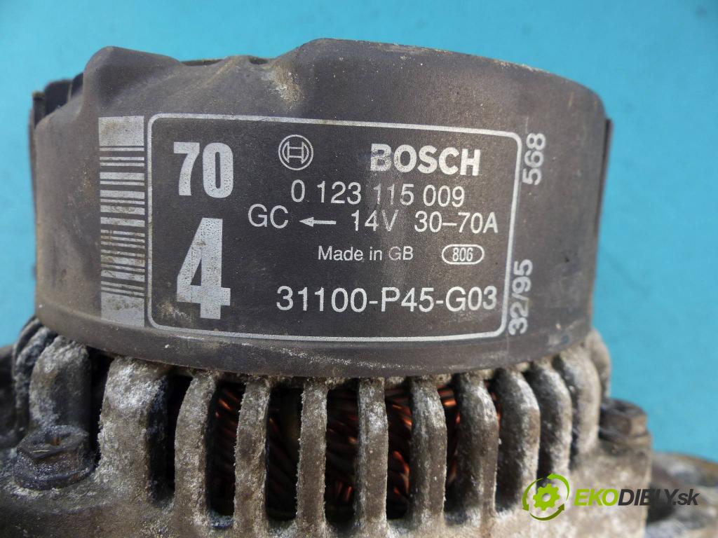 Honda Accord V 1993-1998 2.0 16v 116 HP manual 85 kW 1997 cm3 4- Alternator 0123115009 (Alternátory)