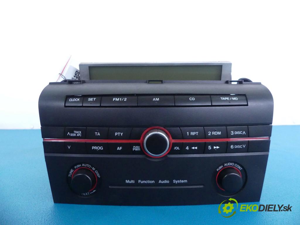Mazda 3 I BK 2003-2009 1.6 16v 105 HP manual 77 kW 1598 cm3 5- Radio 14789919 (Audio zariadenia)