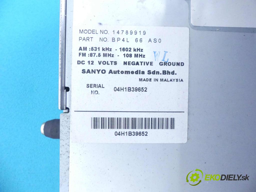 Mazda 3 I BK 2003-2009 1.6 16v 105 HP manual 77 kW 1598 cm3 5- Radio 14789919 (Audio zariadenia)