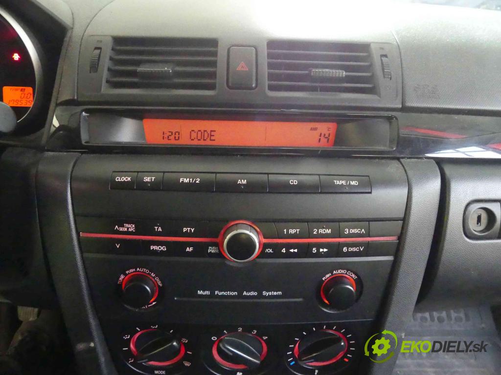 Mazda 3 I BK 2003-2009 1.6 16v 105 HP manual 77 kW 1598 cm3 5- Radio 14789919 (Audio zariadenia)