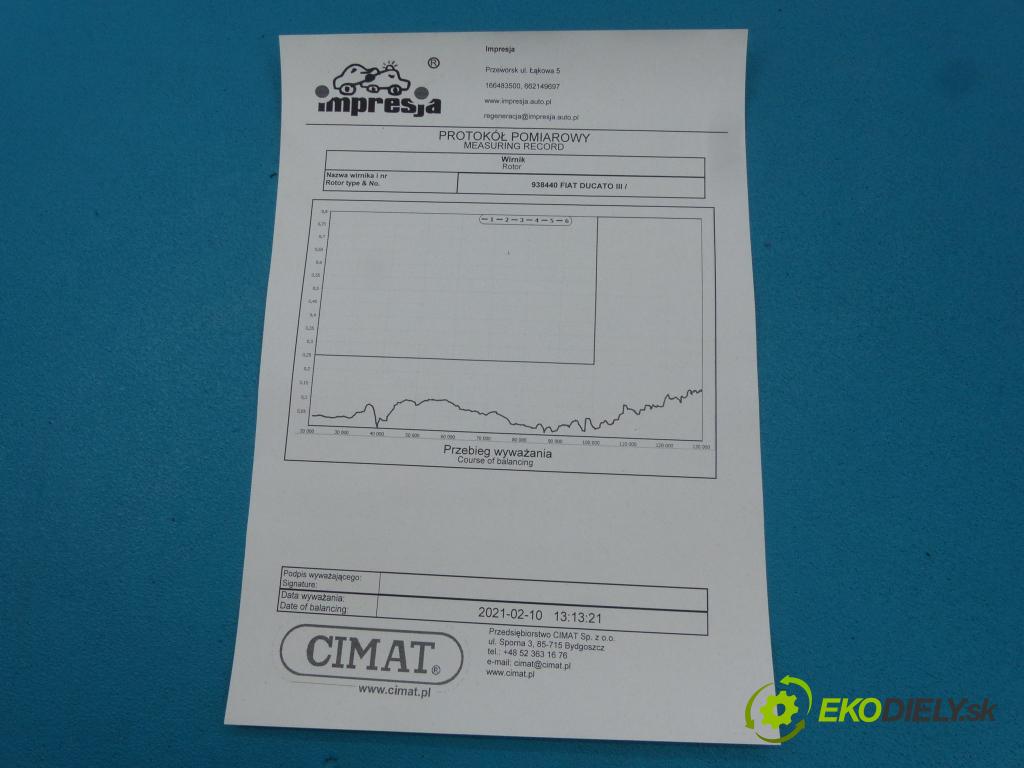 Fiat Ducato III 2006-2014 3.0 jtd 157Hp manual 115,5 kW 2999 cm3 5- turbodúchadlo, turbo repasovaná 49189-02950