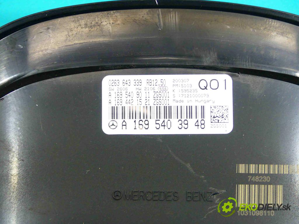 Mercedes B W245 2005-2011 2.0 TB 193 HP manual 142 kW 1999 cm3 5- prístrojovka/ budíky A1695403948 (Prístrojové dosky, displeje)