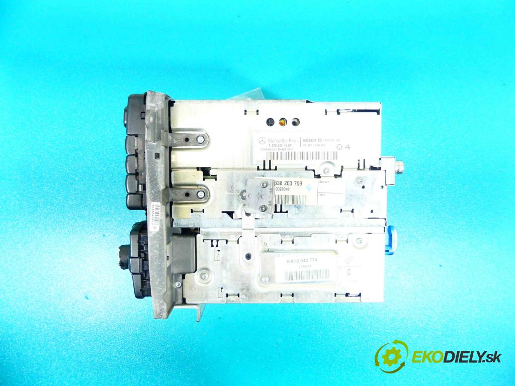 Mercedes S W220 1998-2005 3.2 R6 CDi (613960) 197KM automatic 145 kW 3222 cm3 4- Radio A2208204889 (Audio zariadenia)