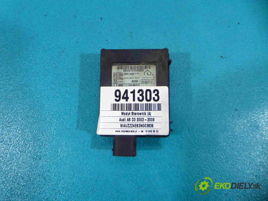Audi A8 D3 2002-2009 4.2 V8 (BFM, GNU) 334HP automatic 246 kW 4172 cm3 4- modul riadiaca jednotka 4E0910511 (Ostatné)