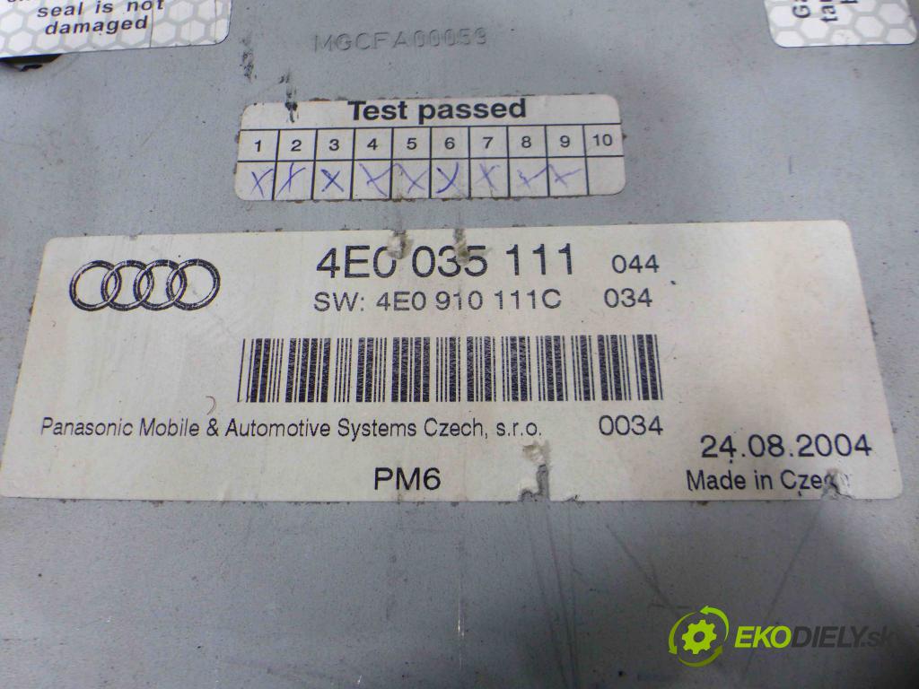 Audi A8 D3 2002-2009 4.2 V8 Skrz.: automatic 246 kW 4172 cm3 4- Měnič: cd 4E0035111 (CD měniče)