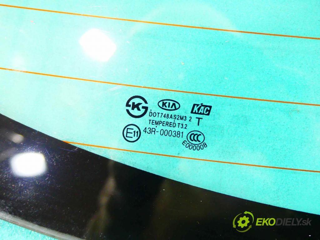 Kia Rio III 2011-2017 1.2 16v 85 hp manual 62,5 kW 1248 cm3 5- sklo zadní  (Okna zadní)