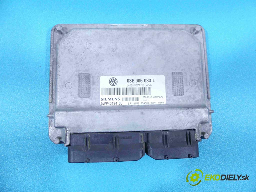 Vw Polo IV 9N 2001-2009 1.2 12v 64 HP manual 47 kW 1198 cm3 3- Jednotka riadiaca 5WP4019405