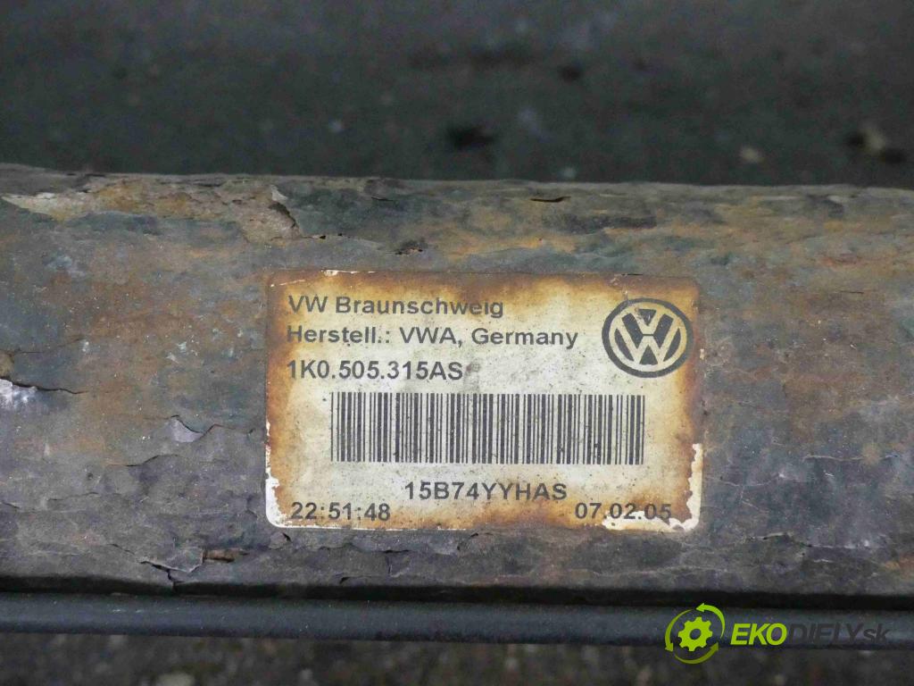 Skoda Octavia II 2004-2013 1.9 tdi 105 HP manual 77 kW 1896 cm3 5- zadna výstuha 1K0505315AS (Výstuhy zadné)