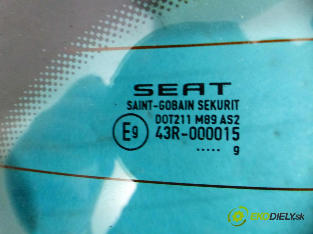 Seat Leon II 2005-2012 1.6 8v 102 HP manual 75 kW 1595 cm3 5- sklo zadná  (Sklá zadné)