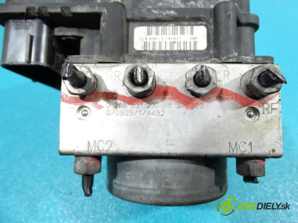 Fiat Linea 1.4 TB 120 HP manual 88 kW 1368 cm3 4- čerpadlo abs 0265231999 (Pumpy ABS)