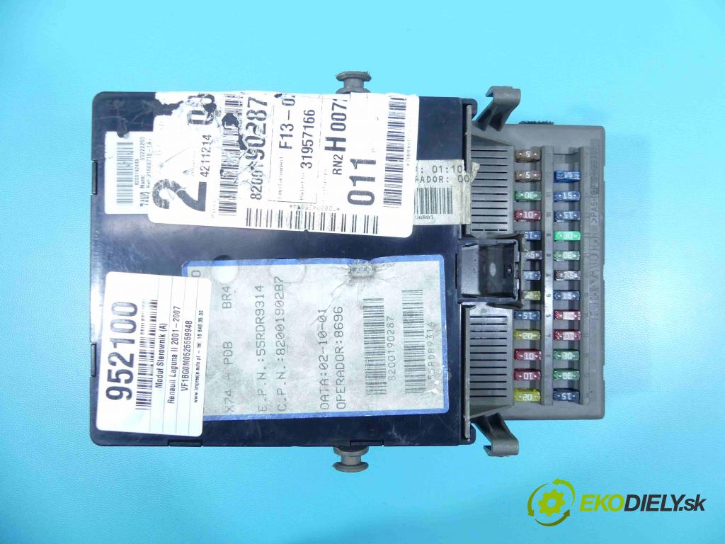 Renault Laguna II 2001-2007 1.8 16v 120 HP manual 88 kW 1783 cm3 5- modul riadiaca jednotka 8200190287 (Ostatné)
