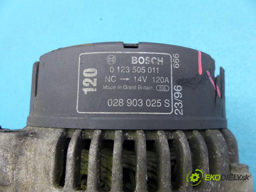 Vw Caddy II 9K 1996-2004 1.9 sdi 64 HP manual 47 kW 1896 cm3 5- Alternator 0123505011 (Alternátory)