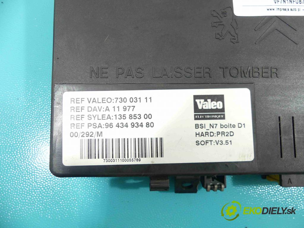 Citroen Xsara II 2000-2004 1.6 16v 109 HP manual 80 kW 1587 cm3 5- modul riadiaca jednotka 9643493480 (Ostatné)