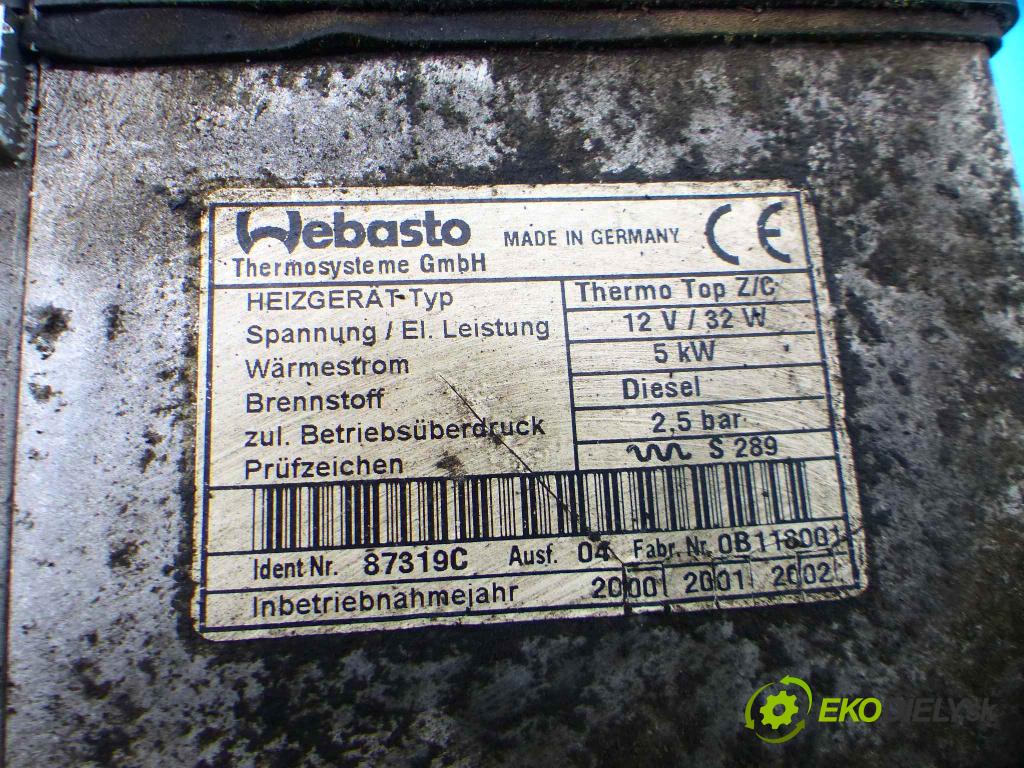 Mercedes A W168 1997-2004 1.7 cdi 90 hp manual 66 kW 1689 cm3 5- Webasto 1685000698 (Webasto ohřívače)