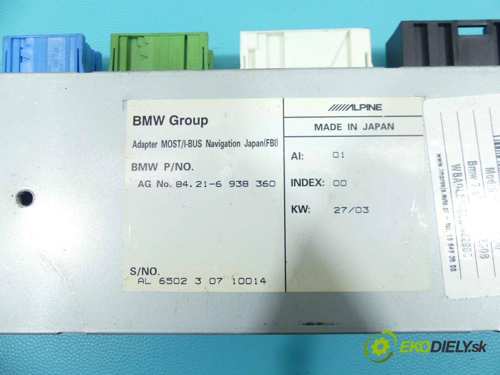 Bmw 7 e65 2001-2008 4.4 V8 (N62B44): 333KM: automatic 245 kW 4398 cm3 4- modul riadiaca jednotka 6938360 (Ostatné)