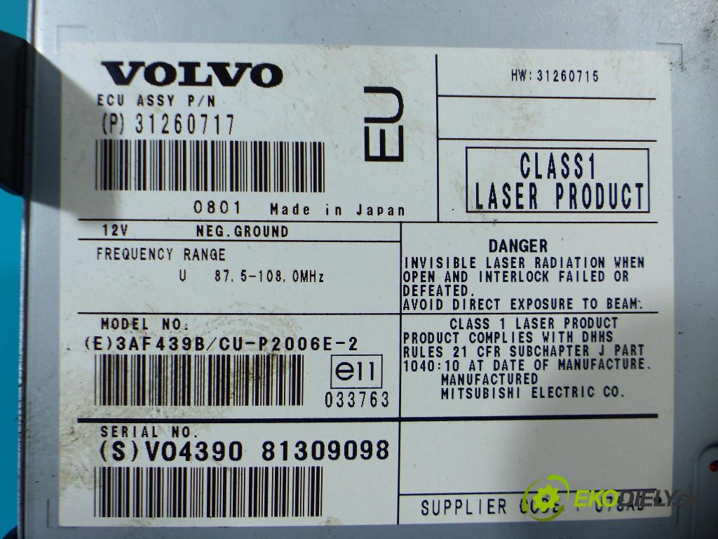 Volvo XC90 I 2002-2014 2.4 D5 185 hp automatic 136 kW 2400 cm3 5- Navigace: 31260717 (GPS navigace)