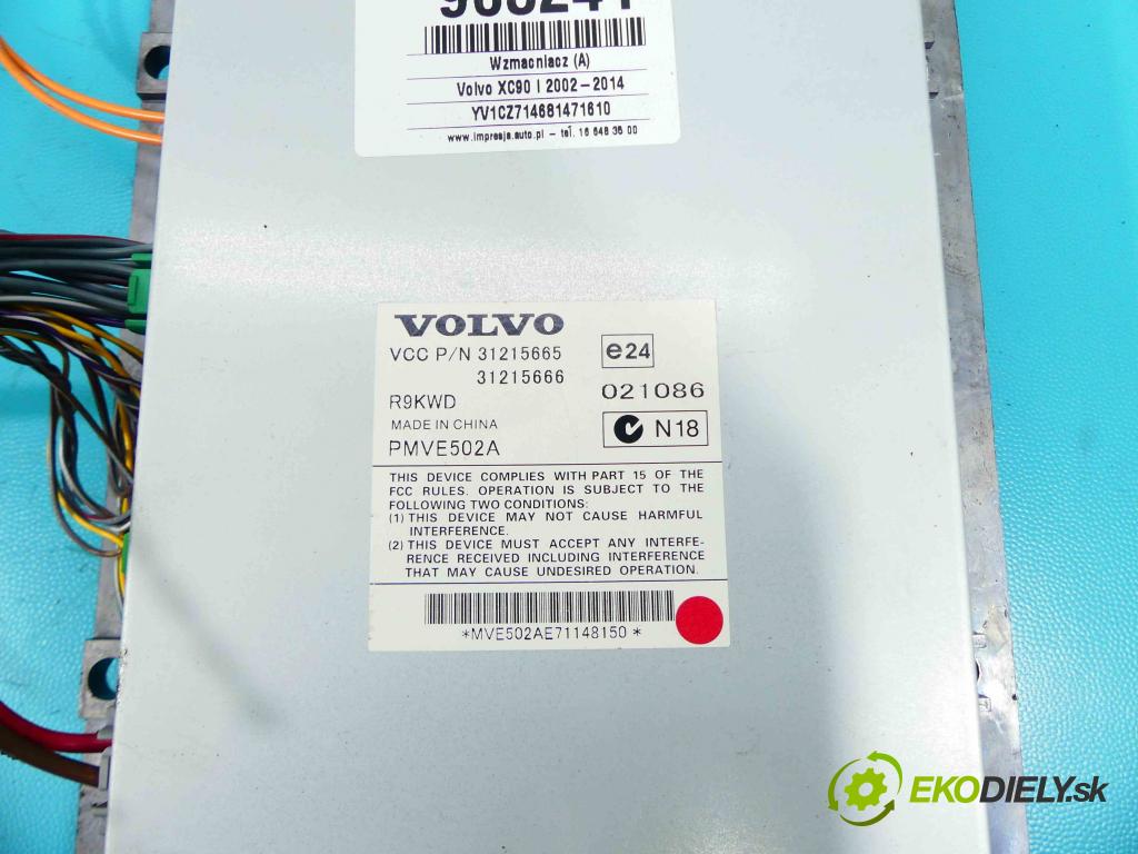 Volvo XC90 I 2002-2014 2.4 D5 185 HP automatic 136 kW 2400 cm3 5- Zesilovač: 31215665 (Zosilňovače)