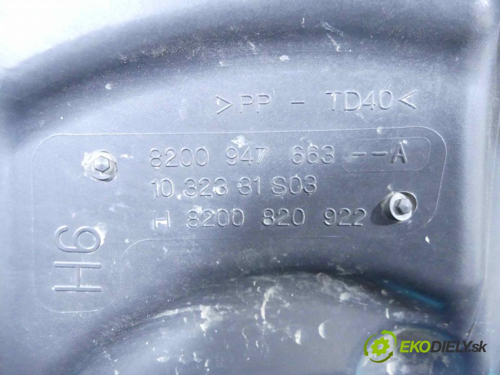 Renault Fluence 1.5 dci 106 HP manual 78 kW 1461 cm3 4- obal filtra vzduchu 8200947663A (Obaly filtrov vzduchu)