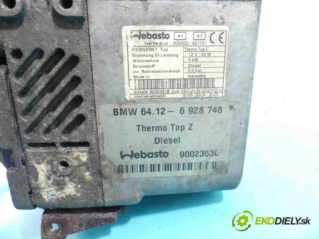 Bmw 7 e65 2001-2008 3.0d 218 hp automatic 160 kW 2993 cm3 4- Webasto 6928748 (Webasto ohřívače)