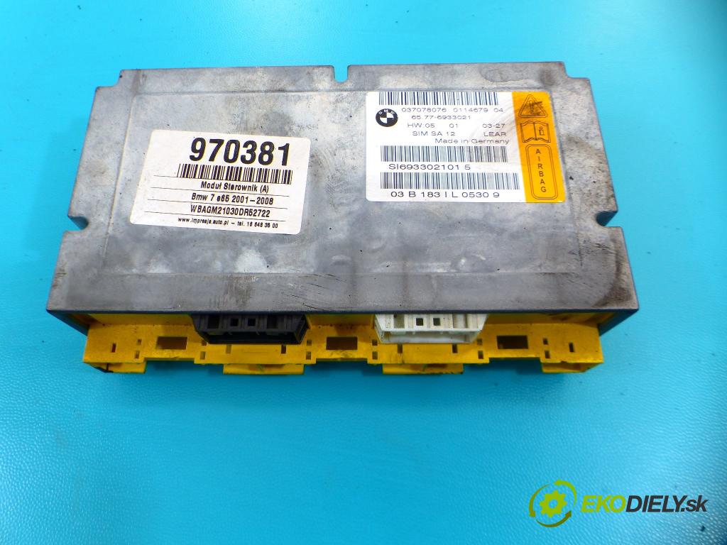 Bmw 7 e65 2001-2008 3.0d 218 HP automatic 160 kW 2993 cm3 4- modul riadiaca jednotka 6933021 (Ostatné)