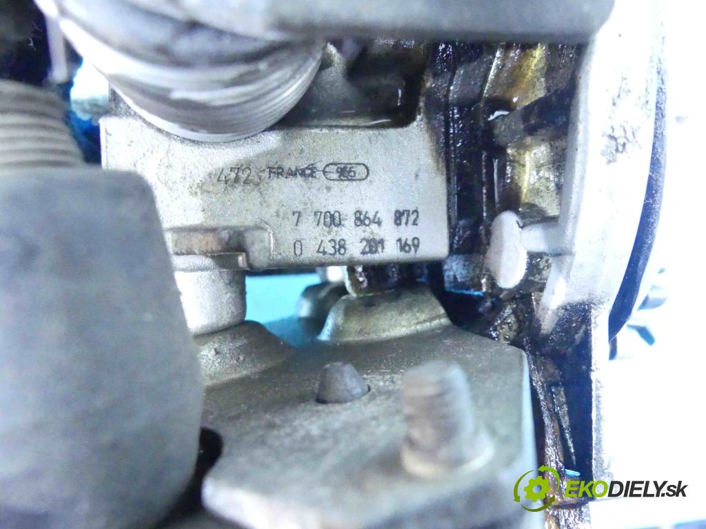 Renault Clio I 1990-1998 1.2 54 HP manual 40 kW 1171 cm3 5- vstrekovač 0438201169 (Karburátory)