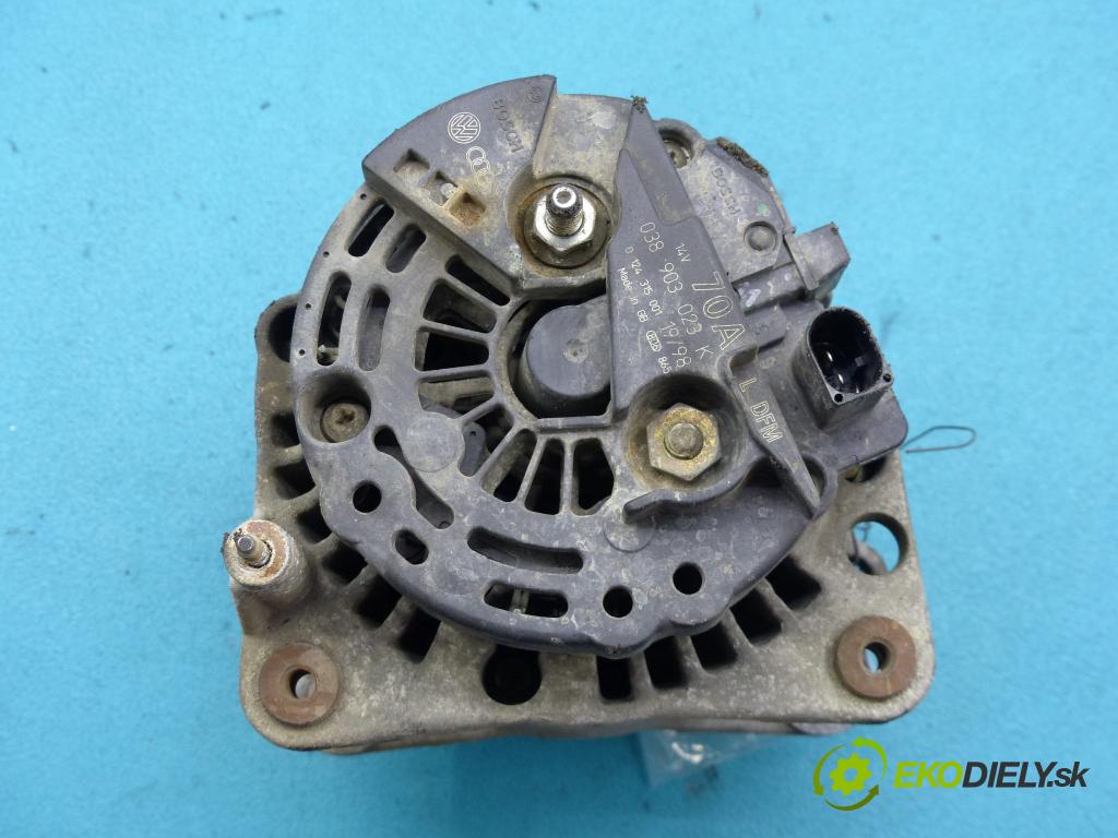 Vw Golf IV 1997-2003 1.9 sdi 68 HP manual 50 kW 1896 cm3 3- Alternator 0124315001 (Alternátory)