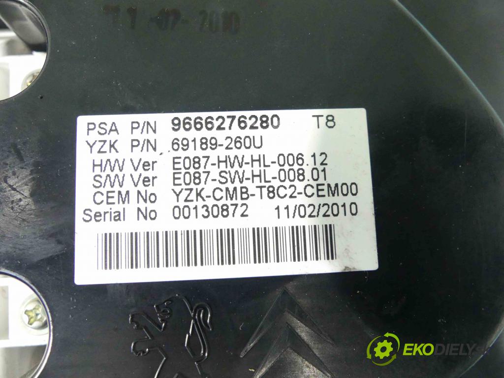 Peugeot 5008 I 2009-2017 1.6 THP 156 HP manual 115 kW 1598 cm3 5- prístrojovka/ budíky 9666247580 (Prístrojové dosky, displeje)