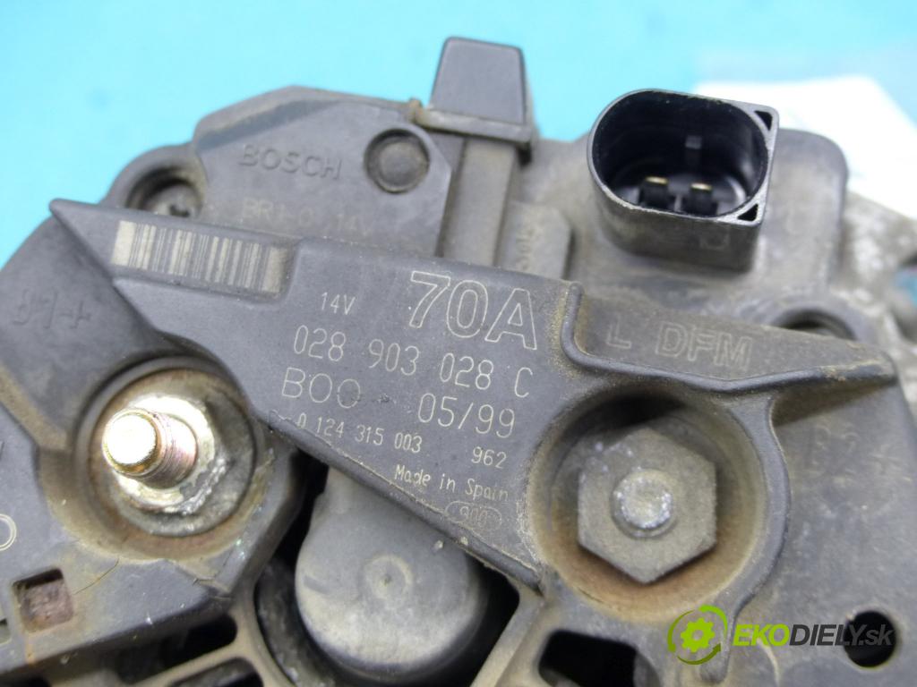 Vw Golf IV 1997-2003 1.6 SR 101 hp manual 74 kW 1595 cm3 5- Alternator 0124315003 (Alternátory)