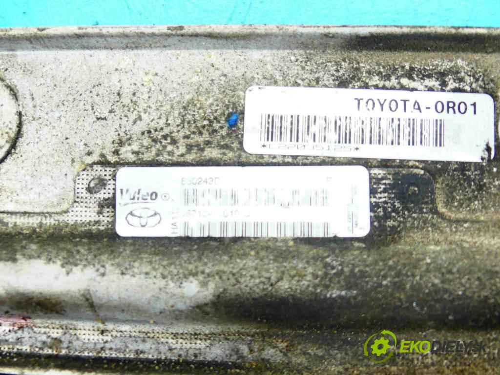 Toyota Avensis III T27 2009-2018 2.2 D-CAT 177 HP manual 130 kW 2231 cm3 5- chladič oleja: 0R01