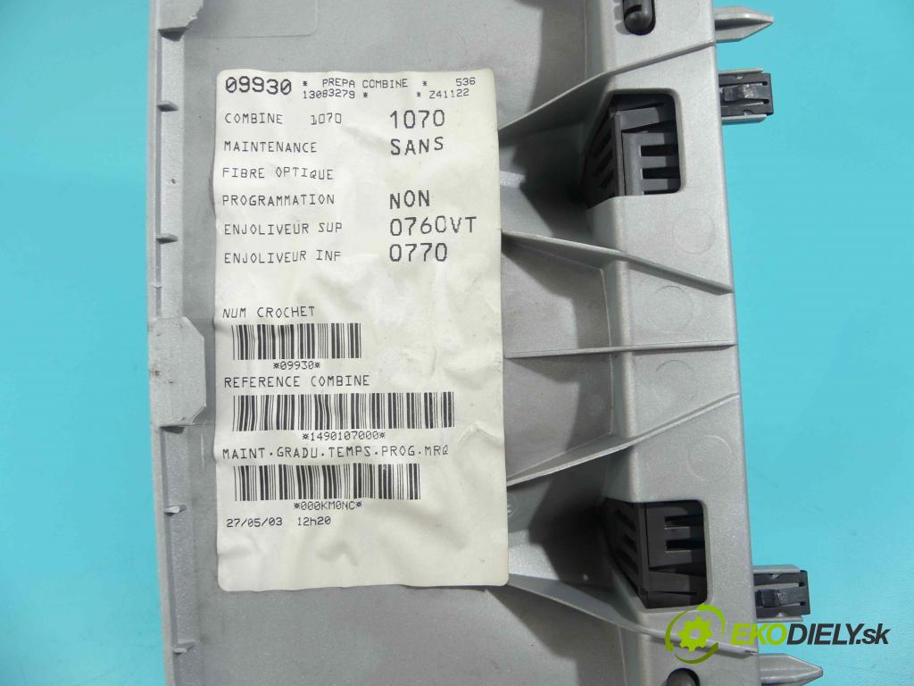 Citroen C8 2002-2014 2.0 hdi 107 HP manual 79 kW 1997 cm3 5- prístrojovka/ budíky 1490107080 (Prístrojové dosky, displeje)